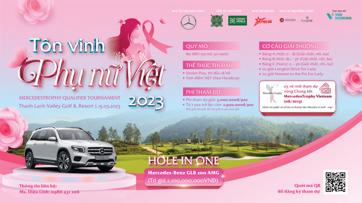Hole in one trị giá 2,1 tỷ đồng tại giải golf Tôn vinh phụ nữ Việt 2023